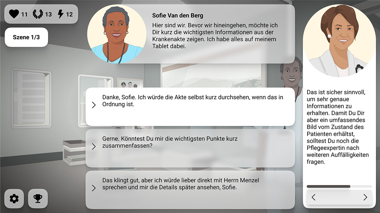 Screenshot of the game showing a new feature